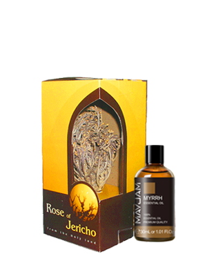 Small rose of Jericho + Myrrh Oil